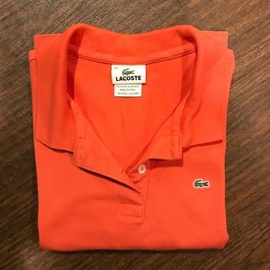Lacoste women’s short sleeve polo- Orange